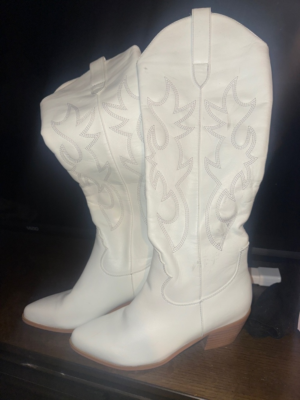 Billini White Western Knee-High Cowboy Boots